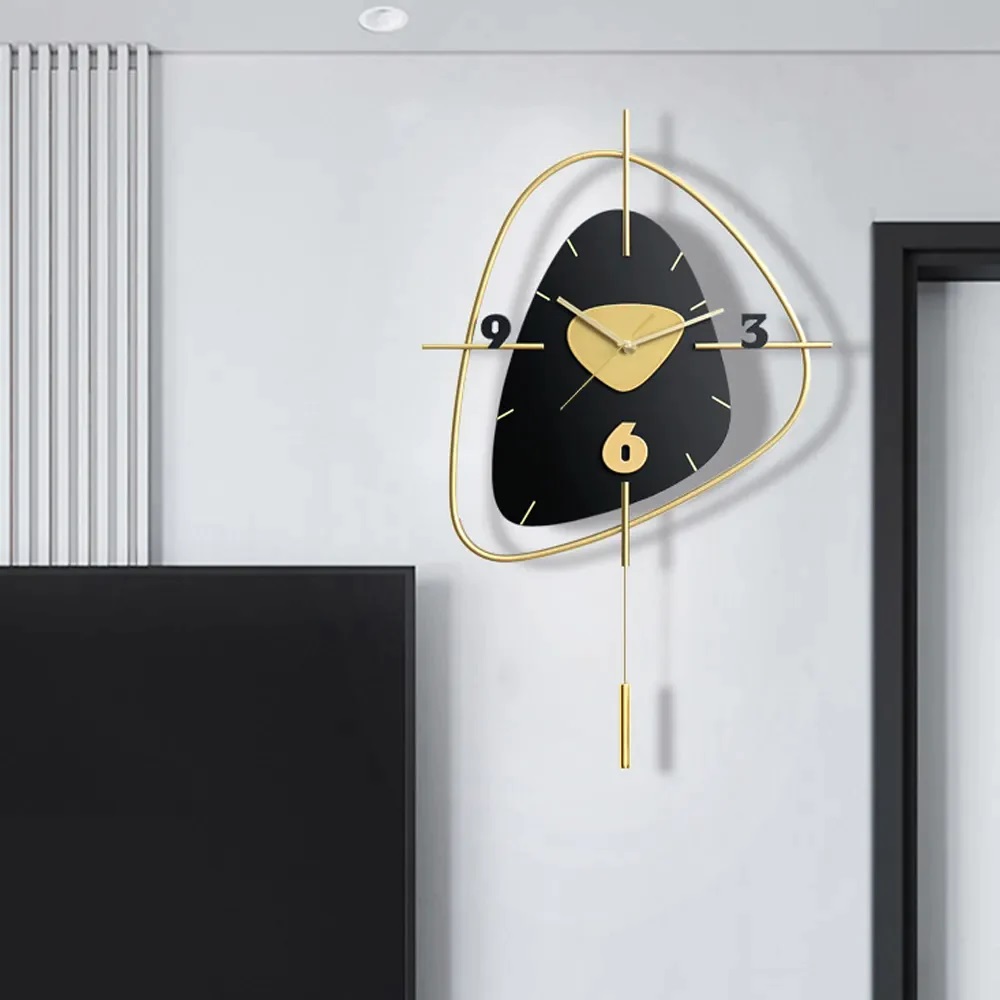 Unique Wall Metal Clock - Color: Black