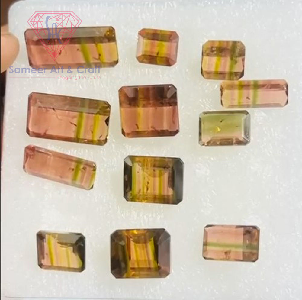 Tourmaline Gemstone Faceted Cut Handmade Loose Stone