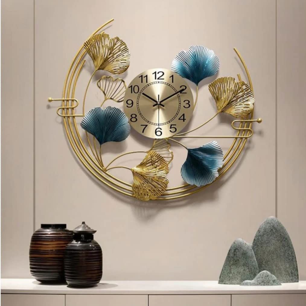 Metal Flower Wall Clock - Color: Multicolor