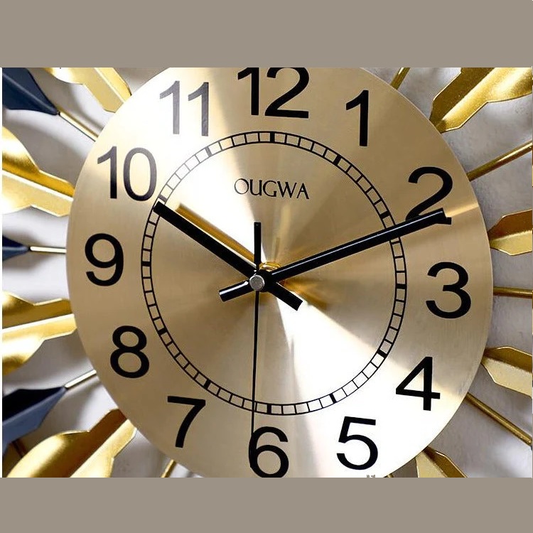 Abstract Wall Metal Clock - Color: Black