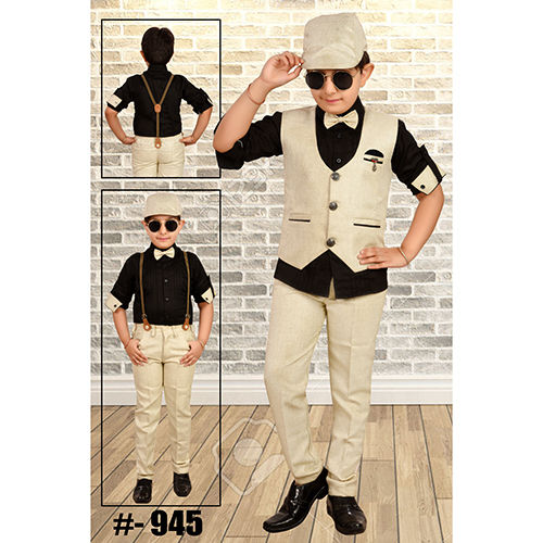 945 Stylish Boys Coat Pant Set - Age Group: Kids