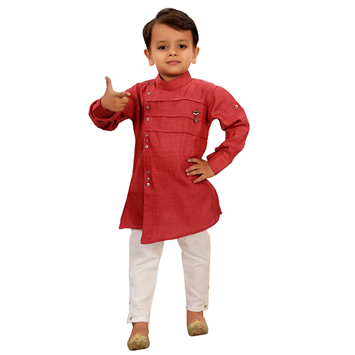 K-4 Cotton Kids Kurta Pyjama Set - Age Group: 5 To 6 Years