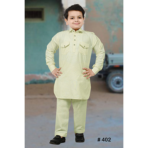 402 Kids Cotton Pathani Suit Set - Age Group: 5 -6 Years