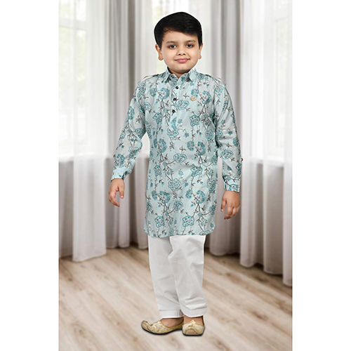 Boys Printed Kurta Pajama Set - Age Group: 5 -6 Years And Above