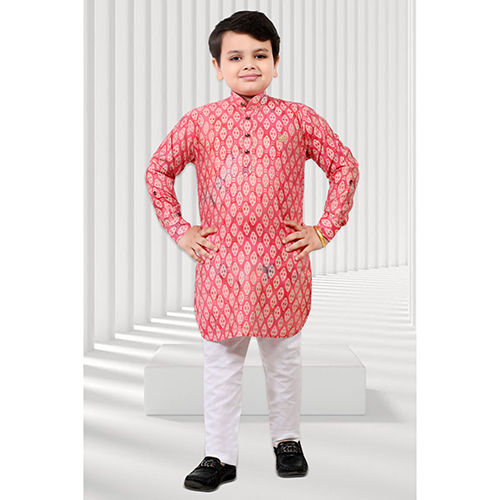 Pink Party Wear Kurta Pajama Set - Age Group: 5 -6 Years And Above