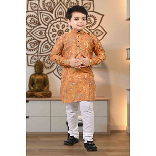 Fancy Cotton Kurta Pajama Set - Color: Multicolor