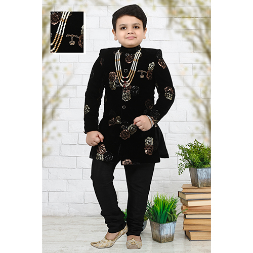 2 Pcs Stylish Long Indowestern Suit - Age Group: Kids