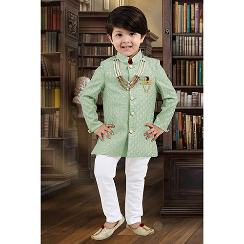 2 Pcs Fancy Long Indowestern Suit - Age Group: Kids