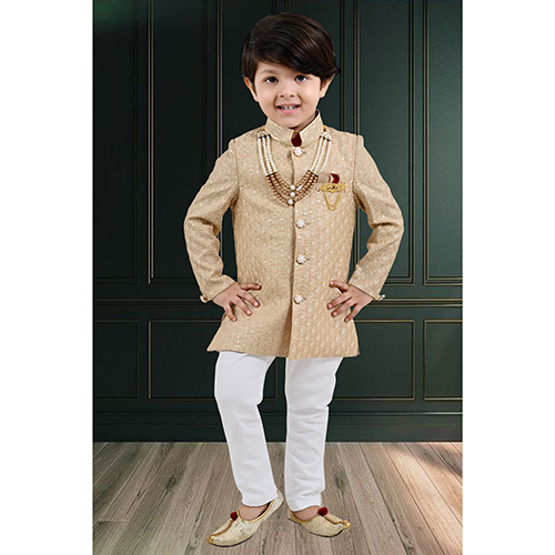 2 Pcs Modern Long Indowestern Suit - Age Group: 3 And Above