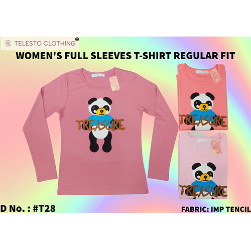 T-28 Girls Regular Fit Full Sleeve Tencil T-Shirt - Color: Multicolor