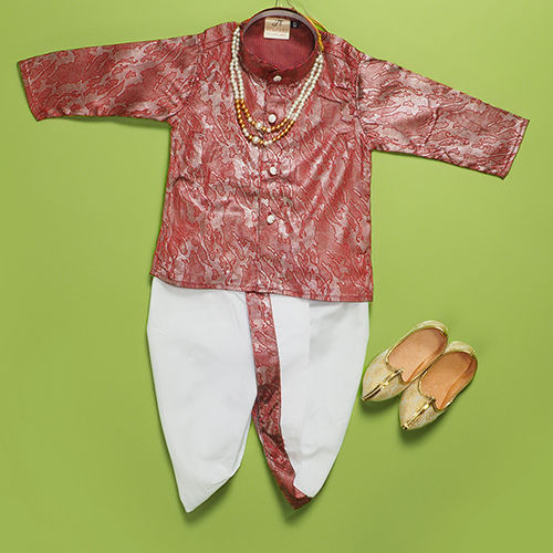 Mehroon Stylish Kurta Dhoti Set - Age Group: Kids