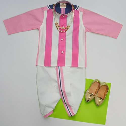 Pink Designer Kurta Dhoti Set - Age Group: Kids