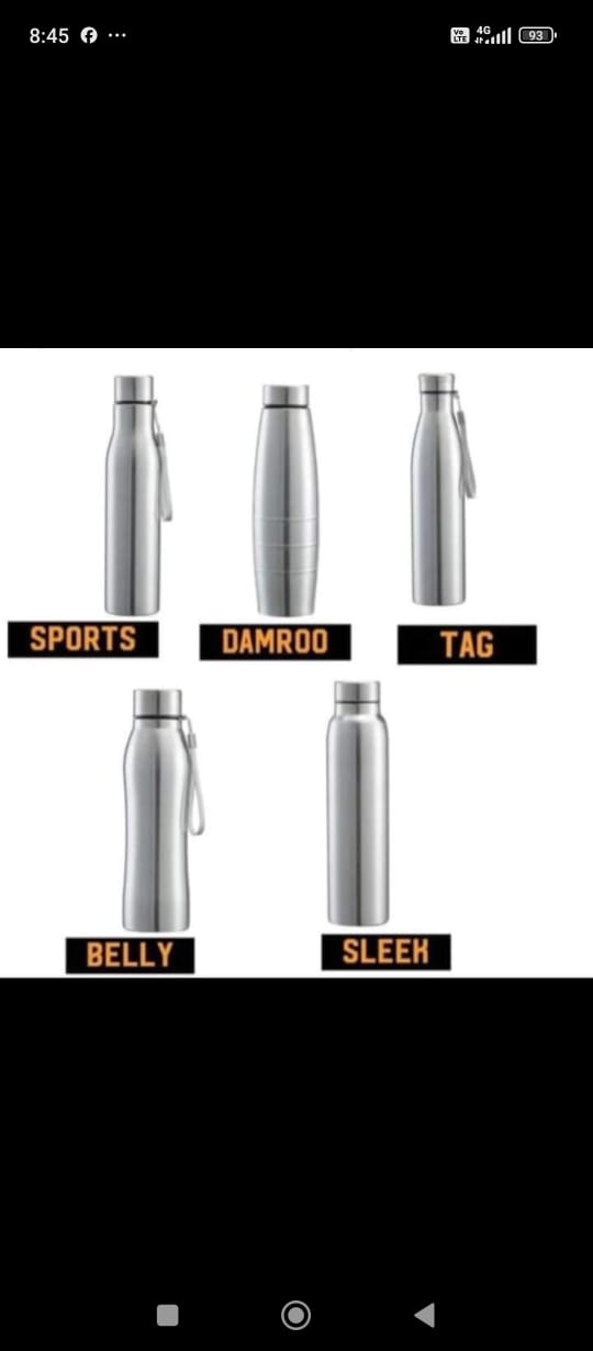 Stainless Steel Water Bottle - Color: Silver