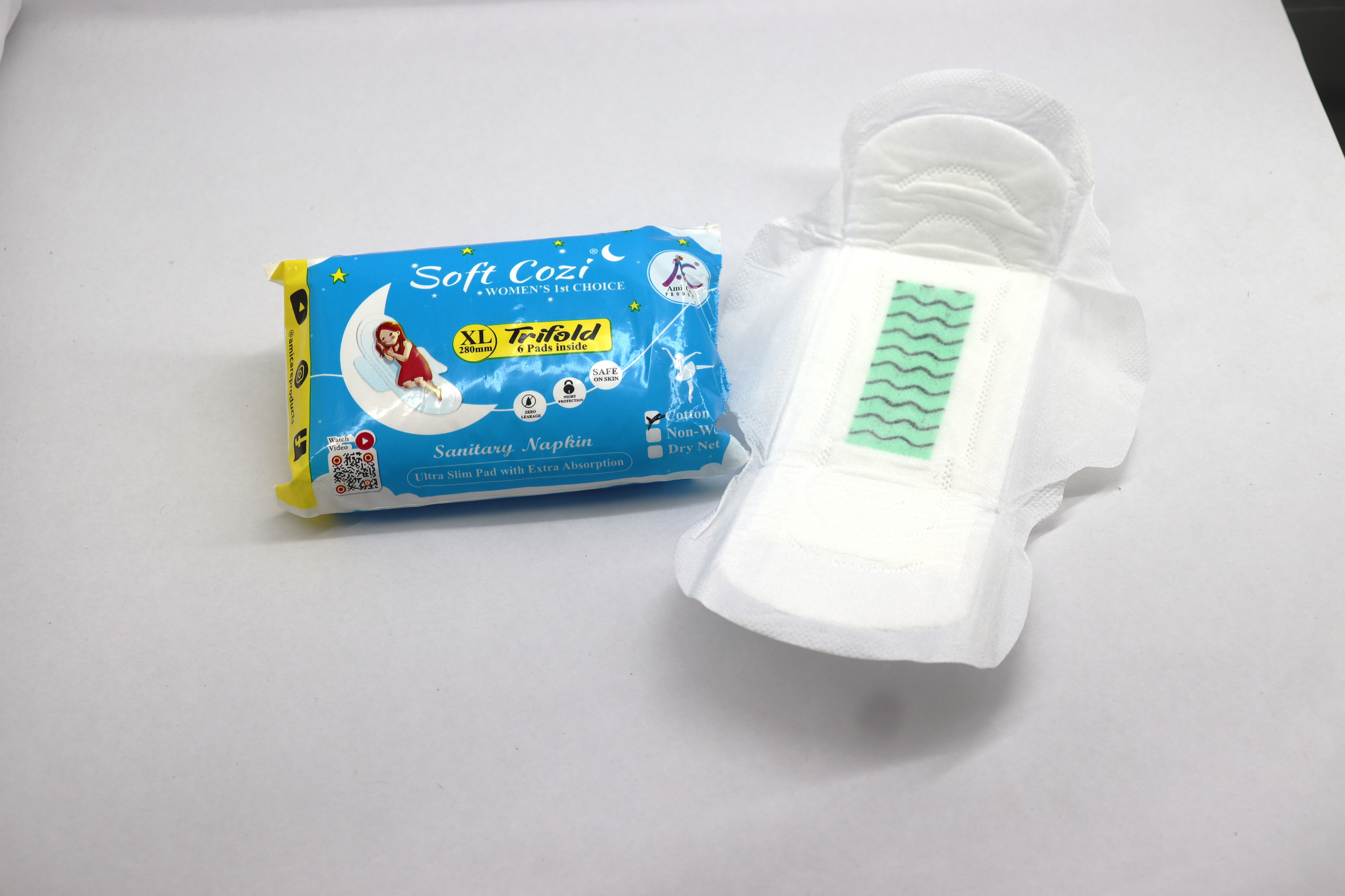 Anion Chip Sanitary Napkin Trifold 6 Pieces Pocket