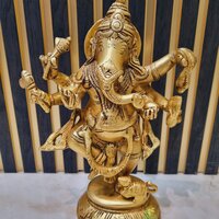 Lord Ganesha Dancing Brass statue for Gift Decore