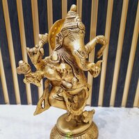 Lord Ganesha Dancing Brass statue for Gift Decore