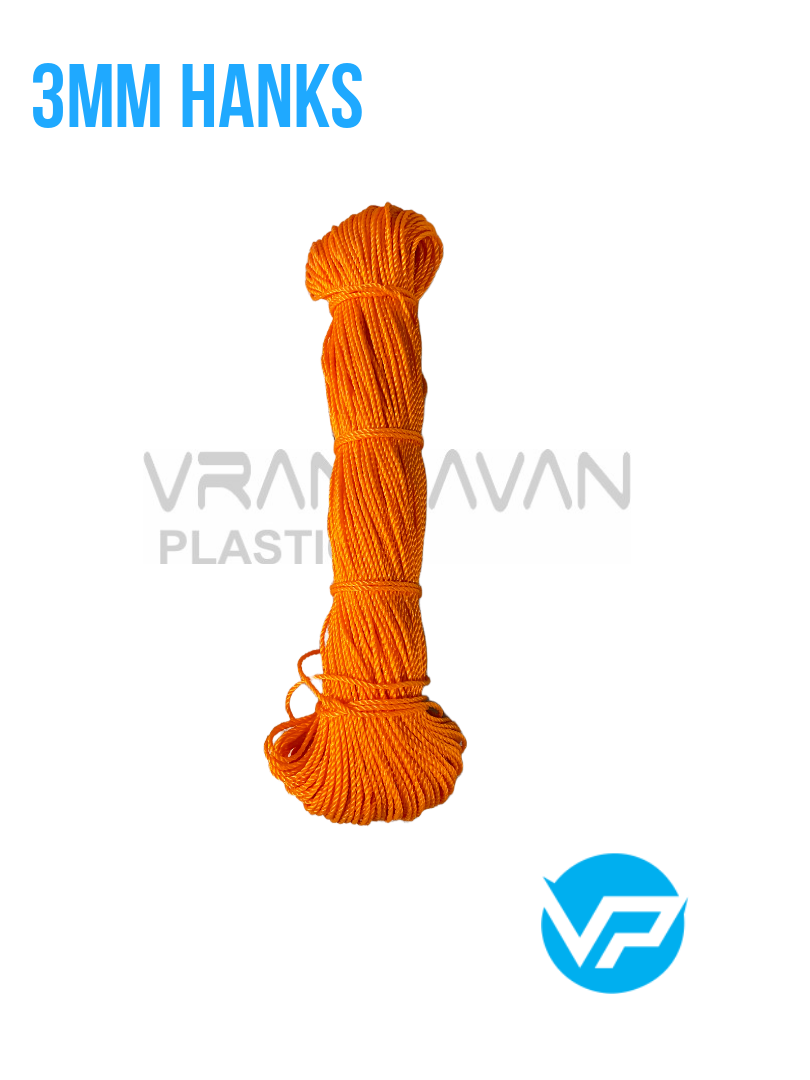 HDPE ROPES 3MM HANKS