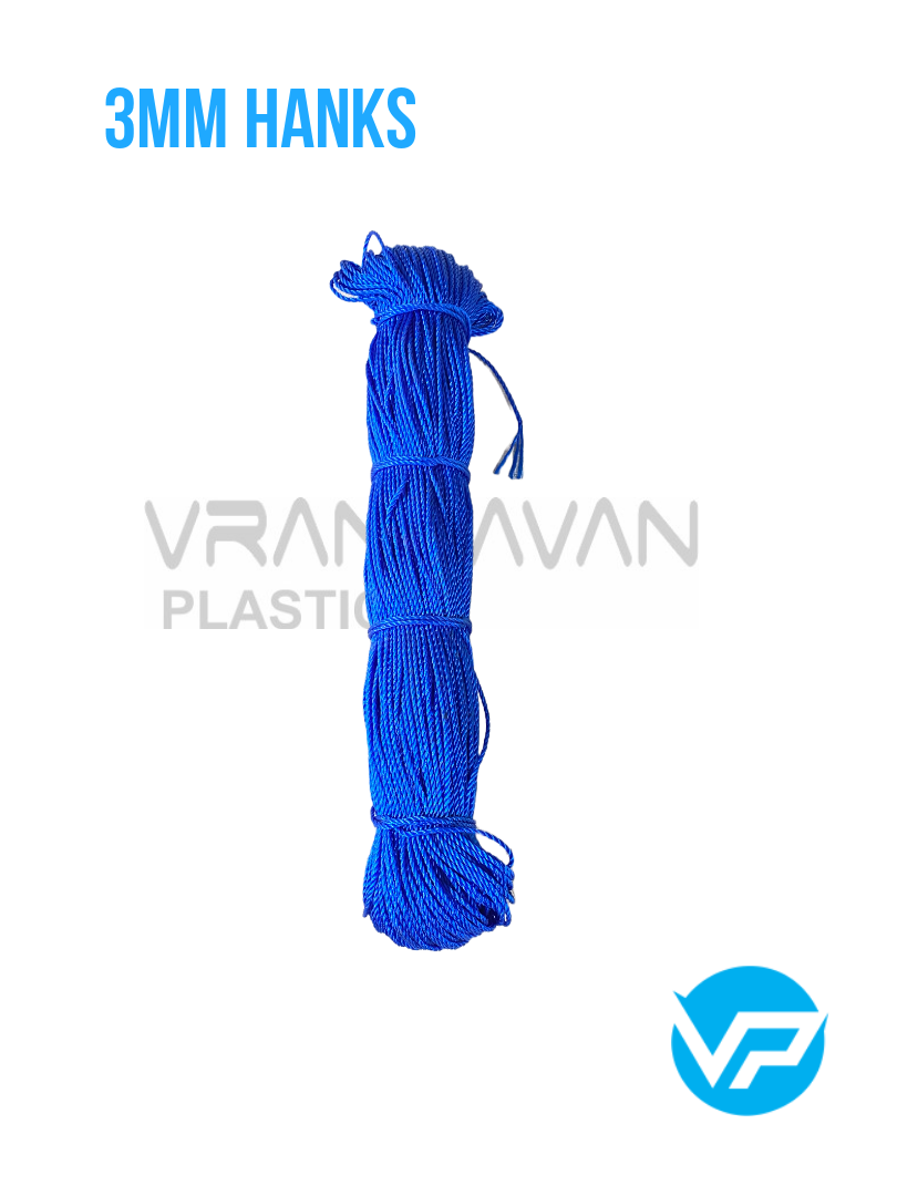 HDPE ROPES 3MM HANKS
