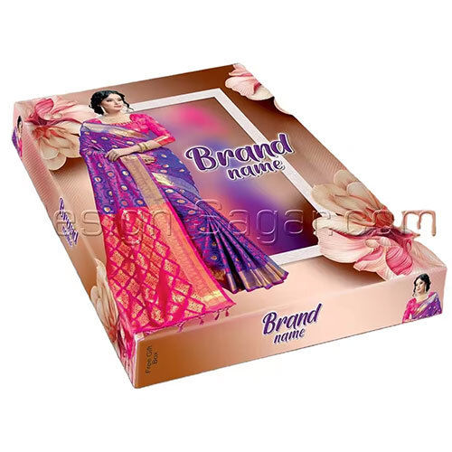 Custom Logo Printed Saree dress packaging Box