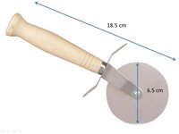 CherryBox Pizza Cutter with Wooden Handle Pizza Cutter 6.5 cm