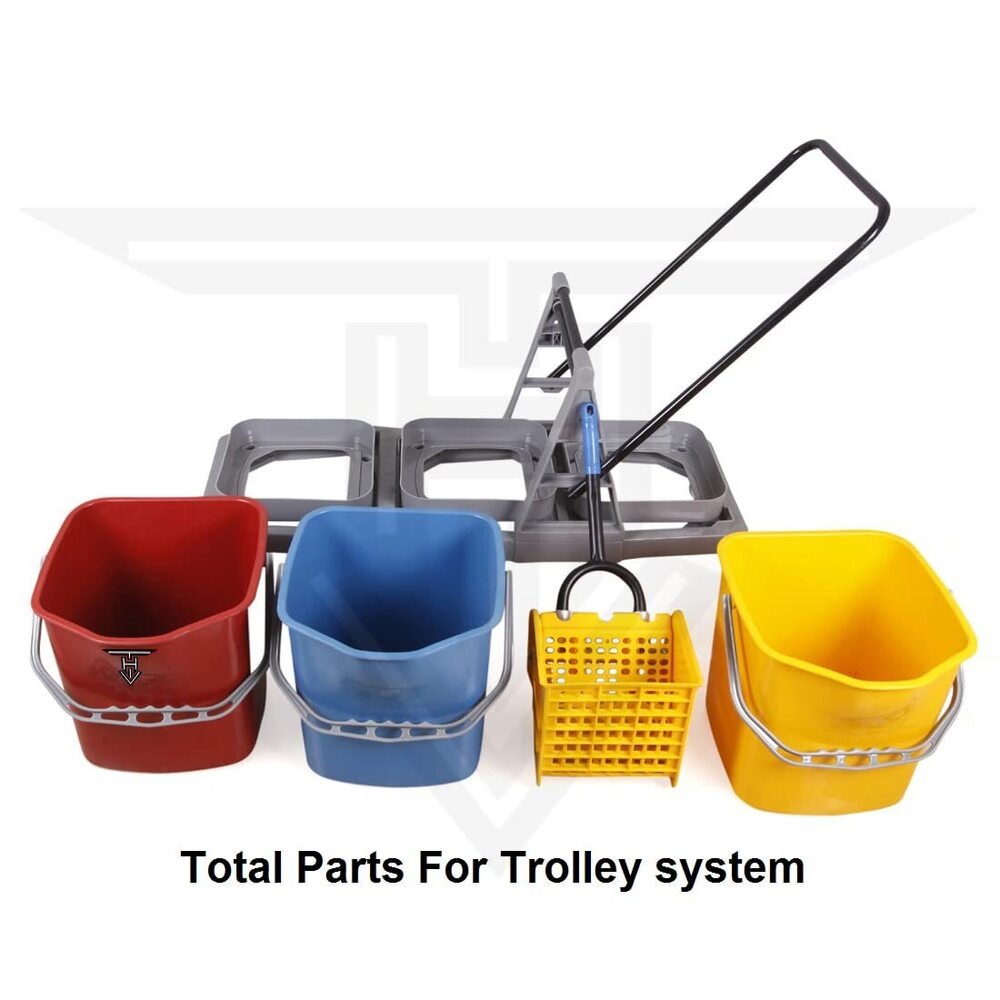 Triple Mopping Wringer Trolley