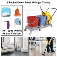 Triple Mopping Wringer Trolley