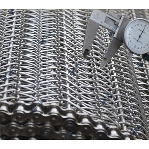 Chain Driven Wire Conveyor Belt - Color: Silver