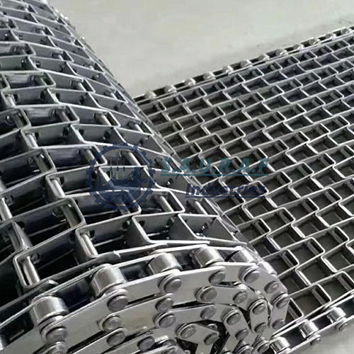 Flat Strip Metal Conveyor Belt - Color: Silver