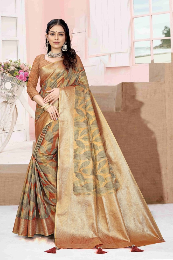 Parvati Multicolor Rapier Silk Saree - Silk, Cotton, Organza | Vibrant Colors,elegant Patterns, Trendy Styles For Modern Sophistication