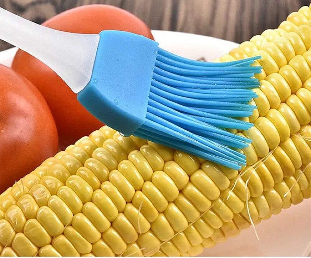 Cherrybox Silicone Spatula And Pastry Brush Set - Acrylic Material, 21cm X 24cm Size, Multicolor | Ideal For Cake Mixer, Cooking, Baking, Glazing