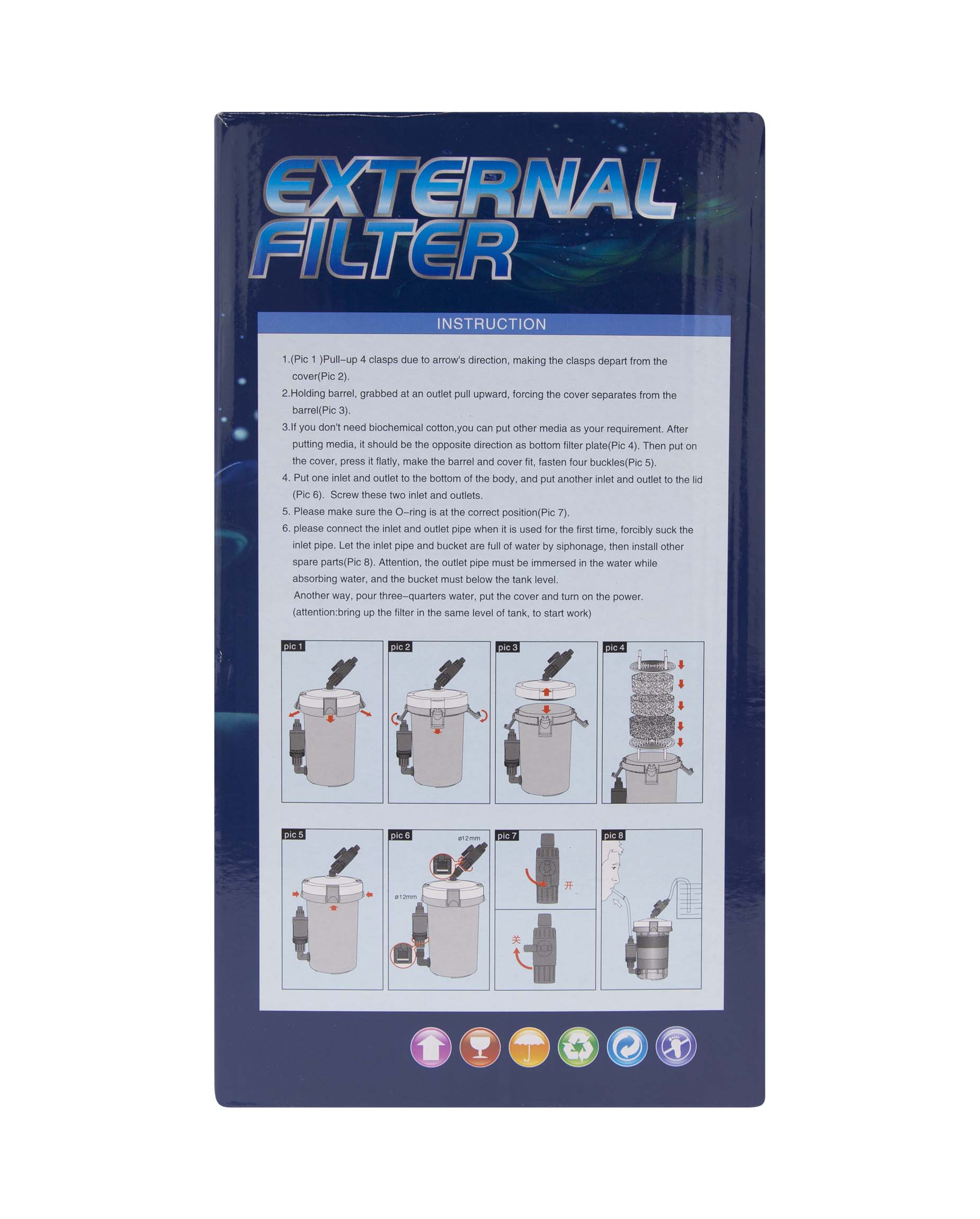 Hw 603b 6w 400l/h External Filter Sunsun - Color: White