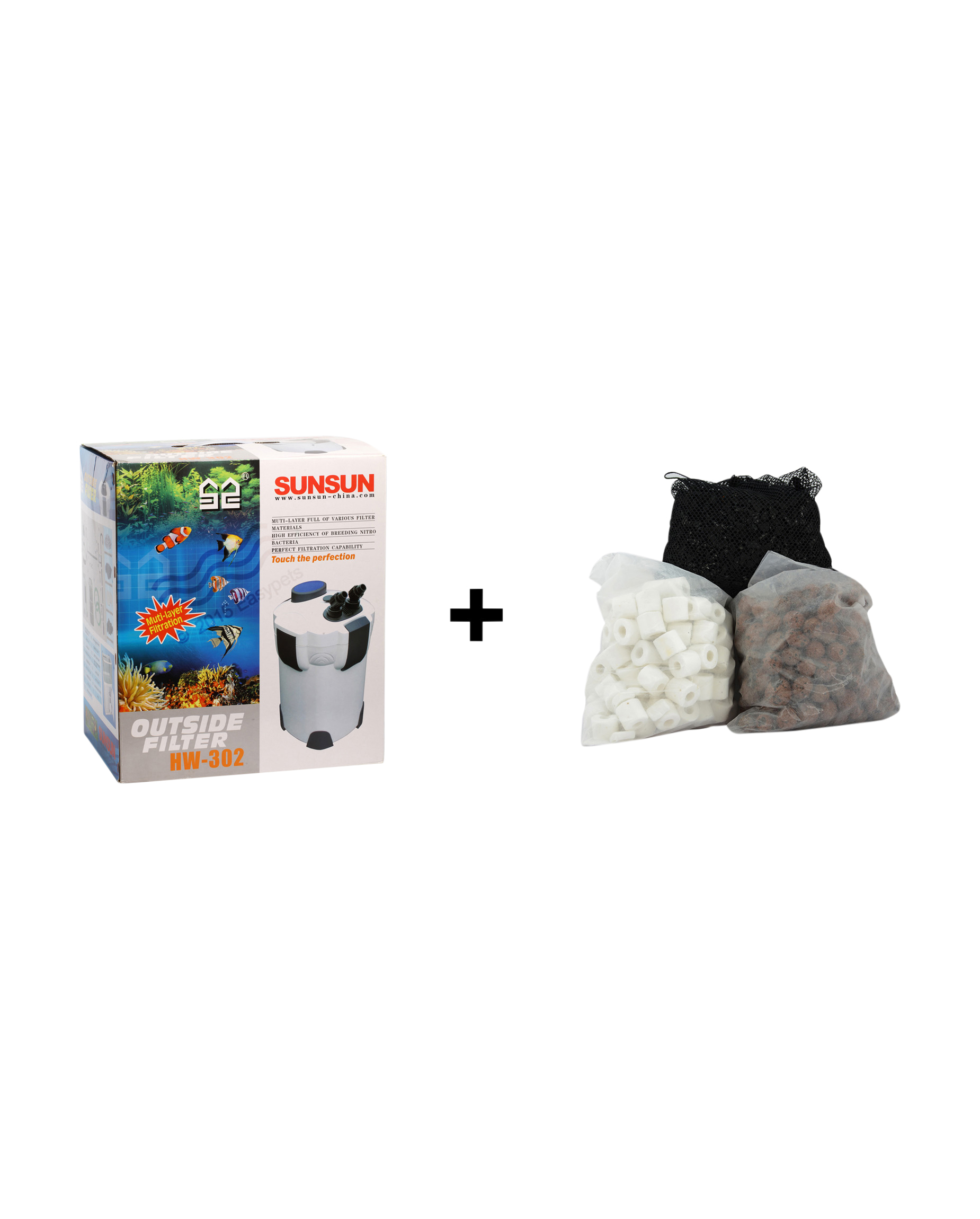 Hw 302 External Filter 18w 1000l/h Sunsun - Color: White & Gray