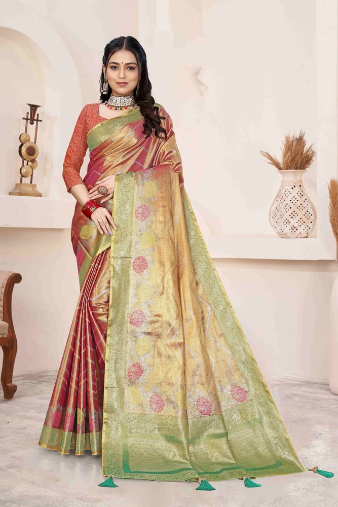 Parvati Multicolor Rapier Silk Saree - Silk, Organza, Cotton | Glamorous Handwork Design, Variety Of Colors And Patterns