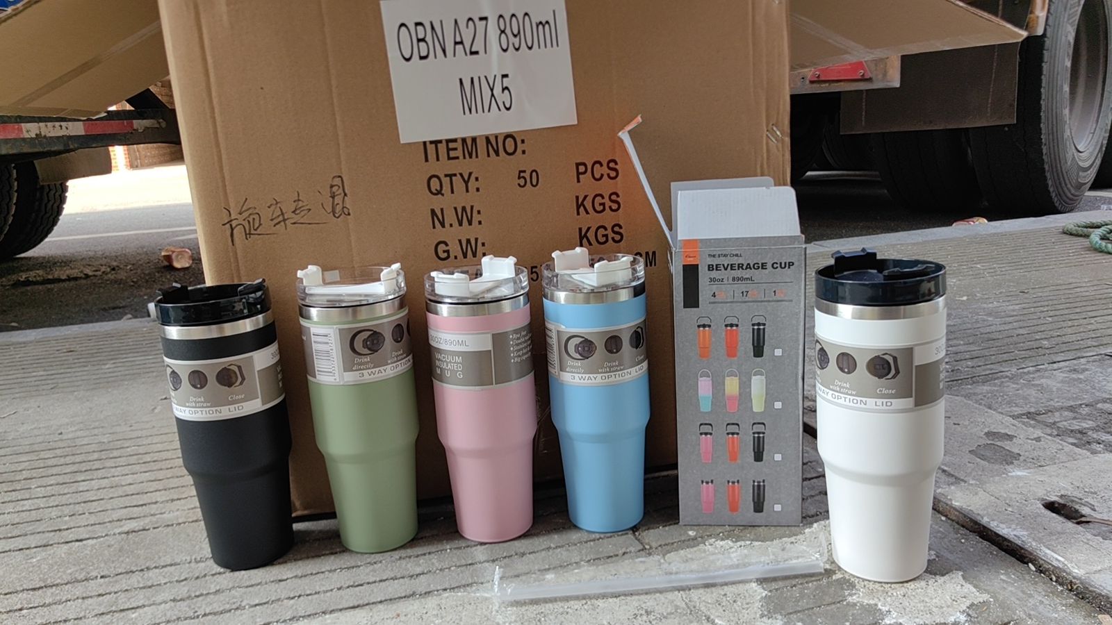 Stainless Steel Vacuum Flask - Color: Multicolor