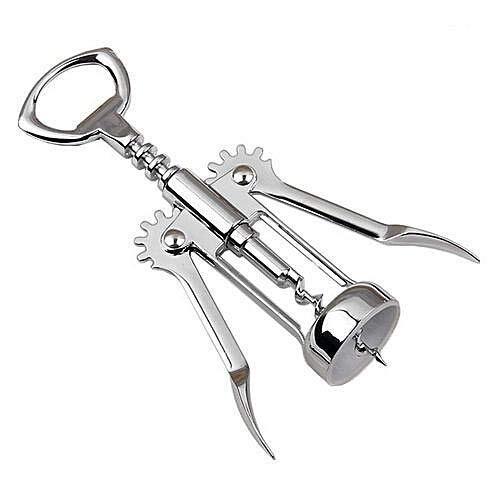 Cherrybox Cork Screw & Bottle Opener - 2 In 1 (Silver) - Color: Silver