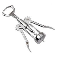 CherryBox Cork Screw & Bottle Opener - 2 in 1 (Silver)