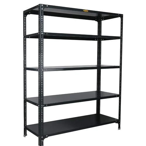 Black Slotted Angle Rack - Height: 5 Foot (Ft)