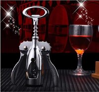 CherryBox Bottle Corkscrew Opener - Stainless Steel - Spiral Drill | Color : Silver