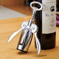 CherryBox Bottle Corkscrew Opener - Stainless Steel - Spiral Drill | Color : Silver