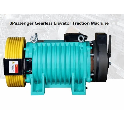 Gearless Elevator Motor - Color: Yellow Blue