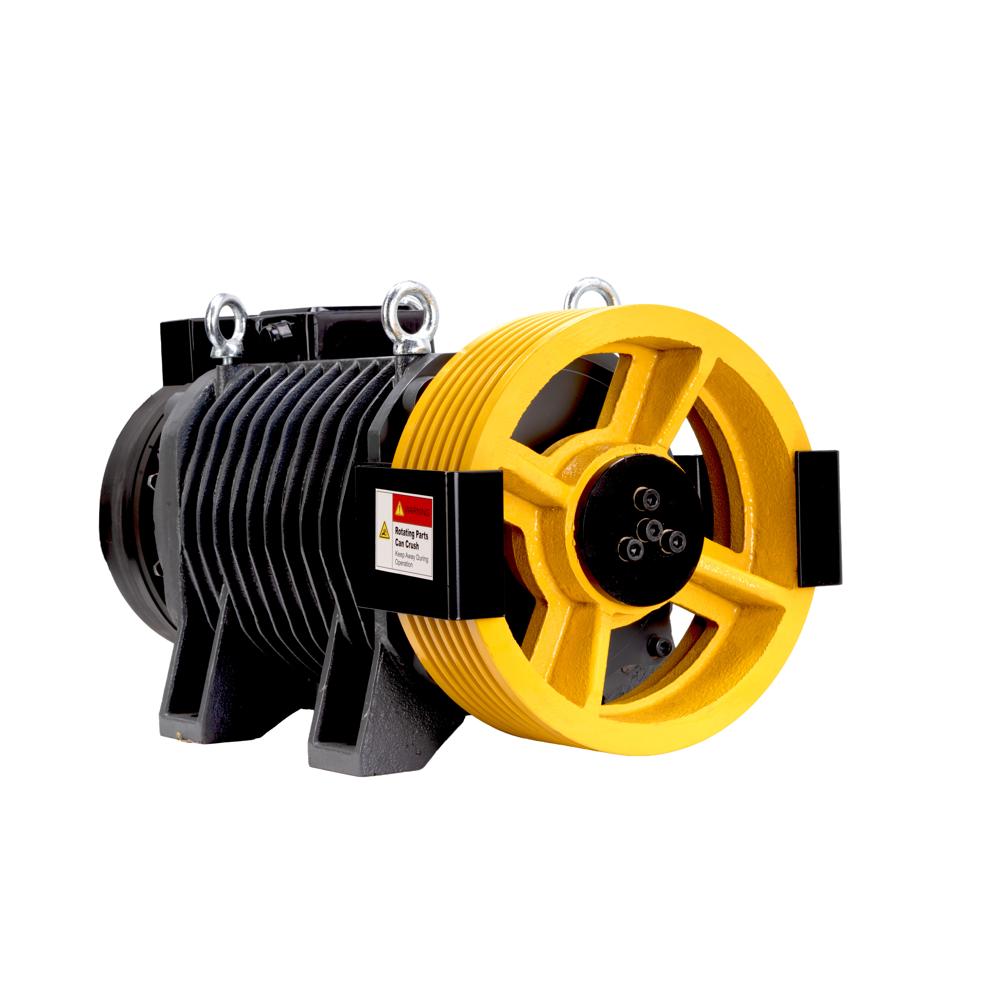 Gearless Elevator Motor - Color: Yellow Blue