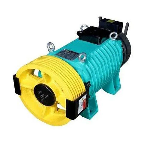 Gearless Passenger Lift Motor - Color: Yellow Blue