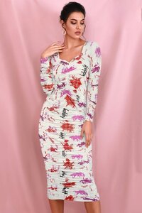 Ladies Printed Bodycon Dress