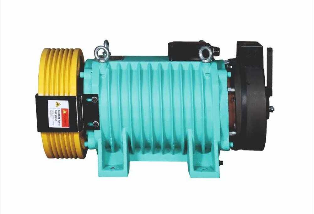Gearless Elevator Motors - Color: Yellow Blue