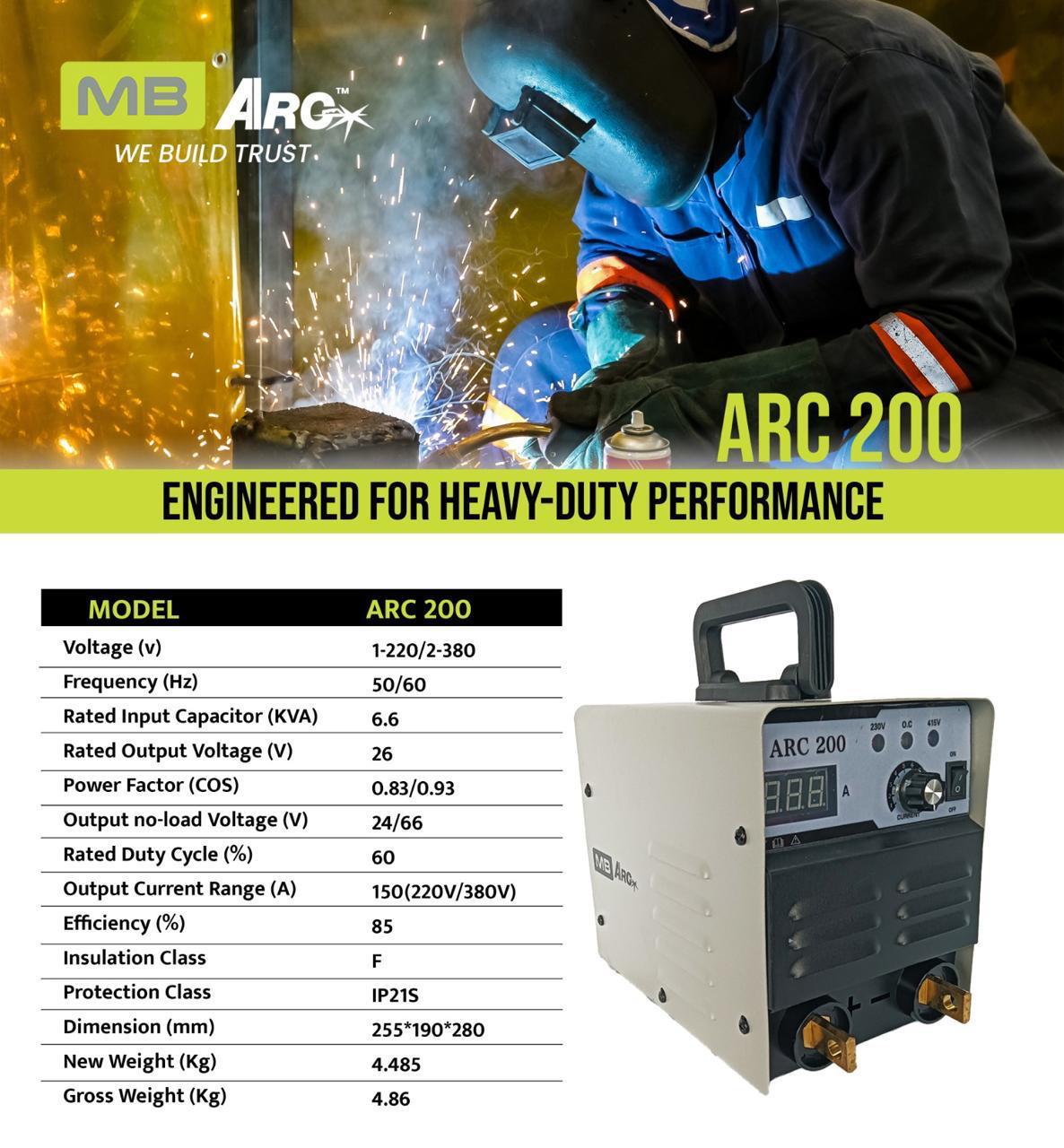 MB ARC 200 WELDING MACHINE