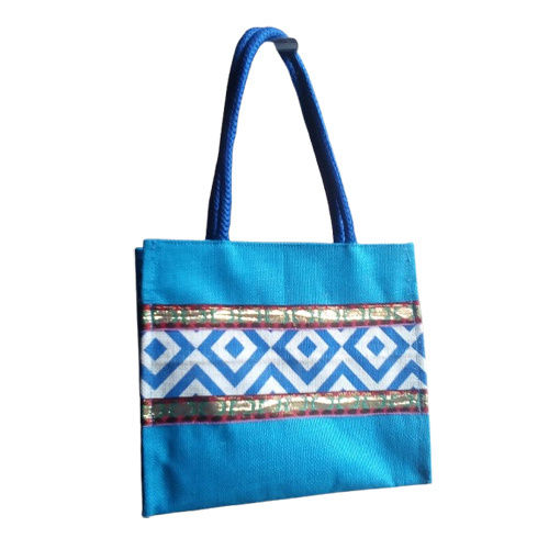 Desingner Print Jute Bag - Color: Different Available