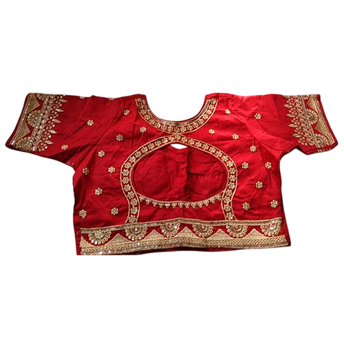 Ladies Satin Chikan Blouse