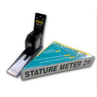 2m Stature Meter - Metal, Different Sizes, Matte Black | Manual Operation, Industrial-grade, Durable For Precise Height Measurements