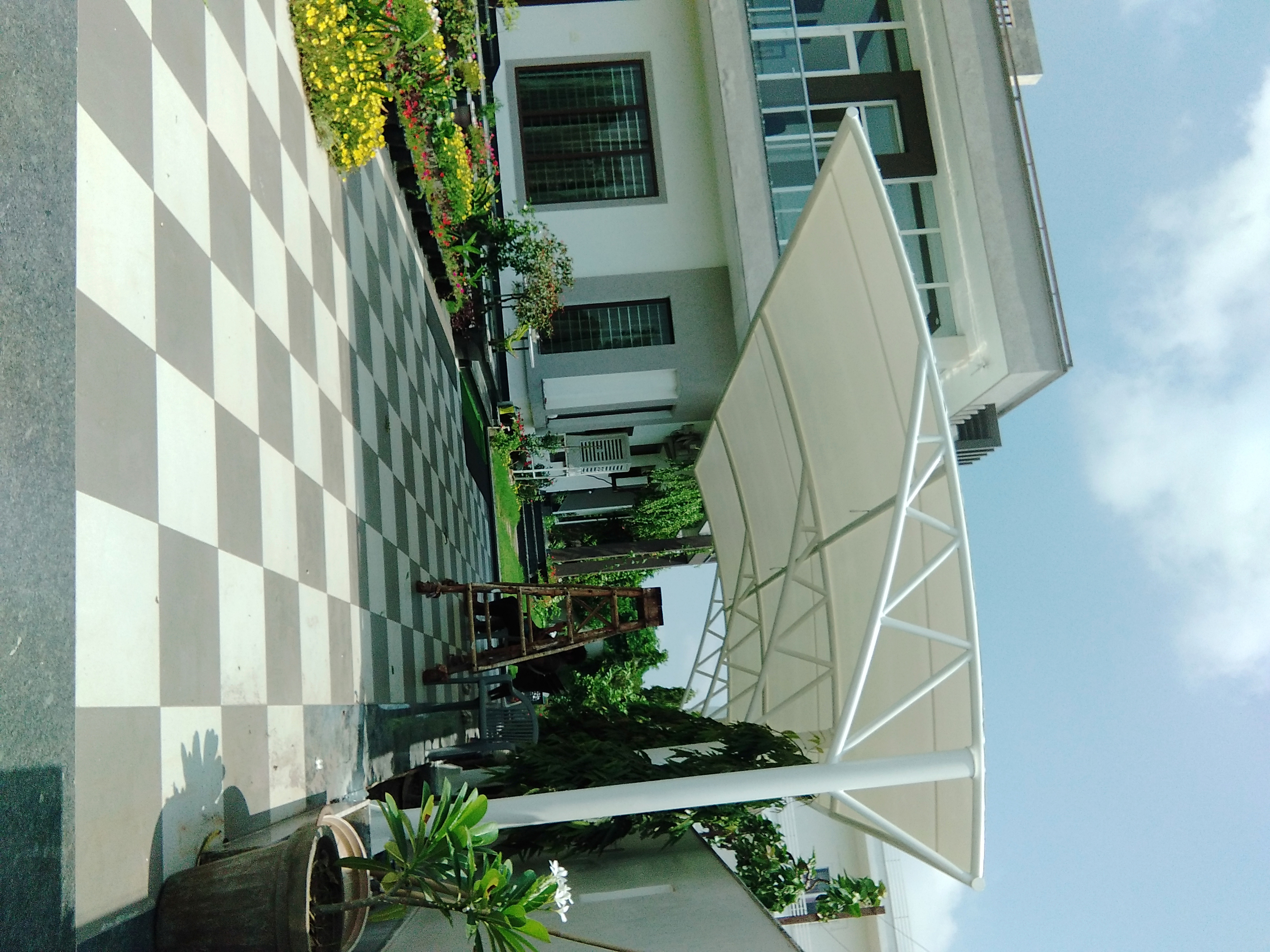 Inside Tensile Car Parking Structure