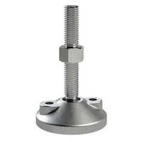 Ss Leveling Pad - High-quality Steel, M16x100 75base Mm Dimensions | Polished Silver, Simple Control, Manual Operation